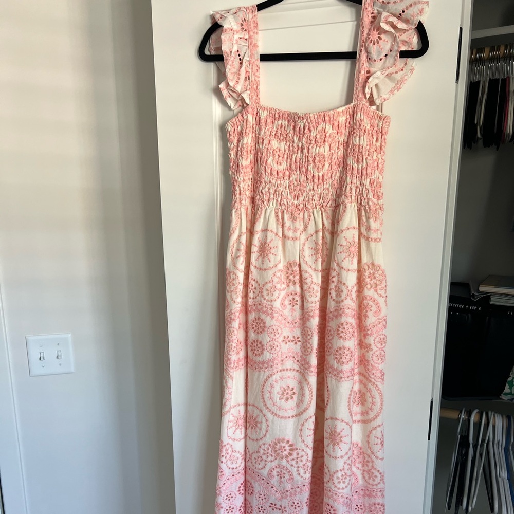 Pink eyelet dress